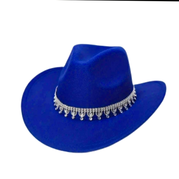 Sparkling Rhinestone Cowboy Hat - Blue - NWT - Picture 1 of 2